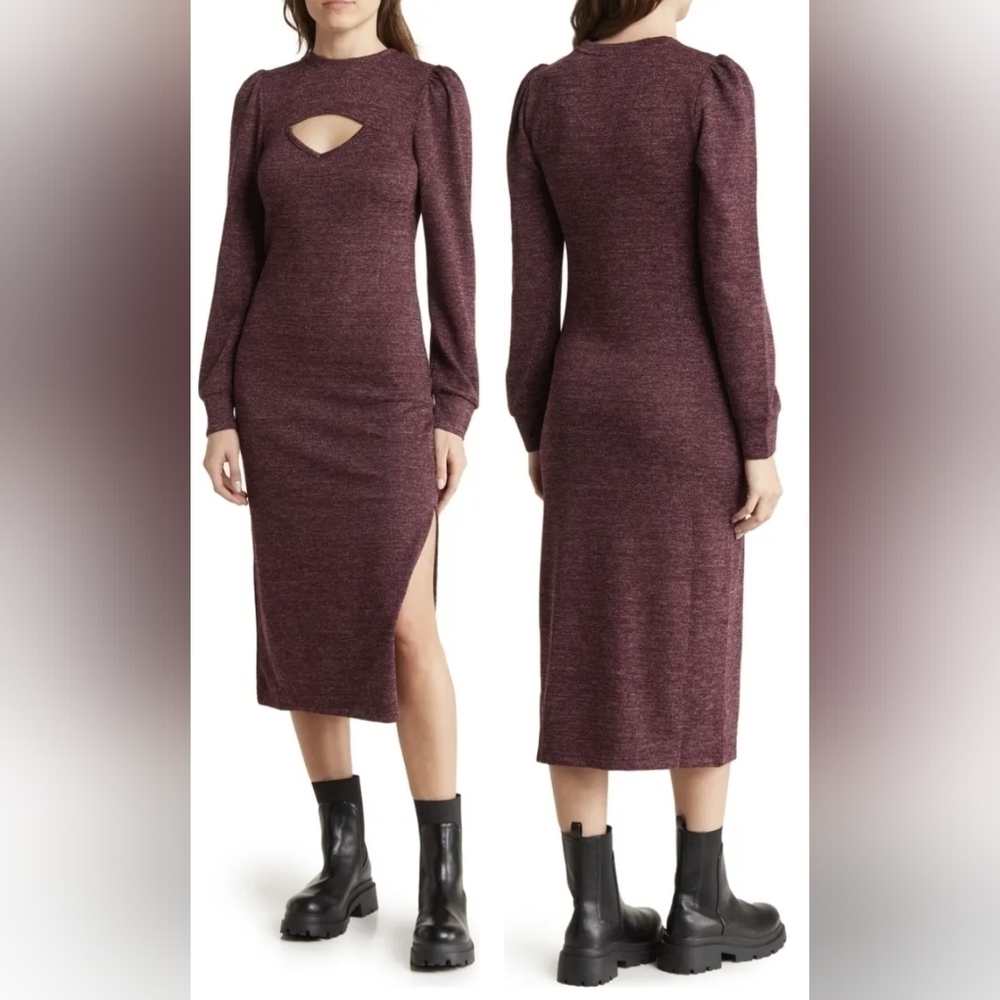 Walter Baker Fontine Dress size small in plum heather